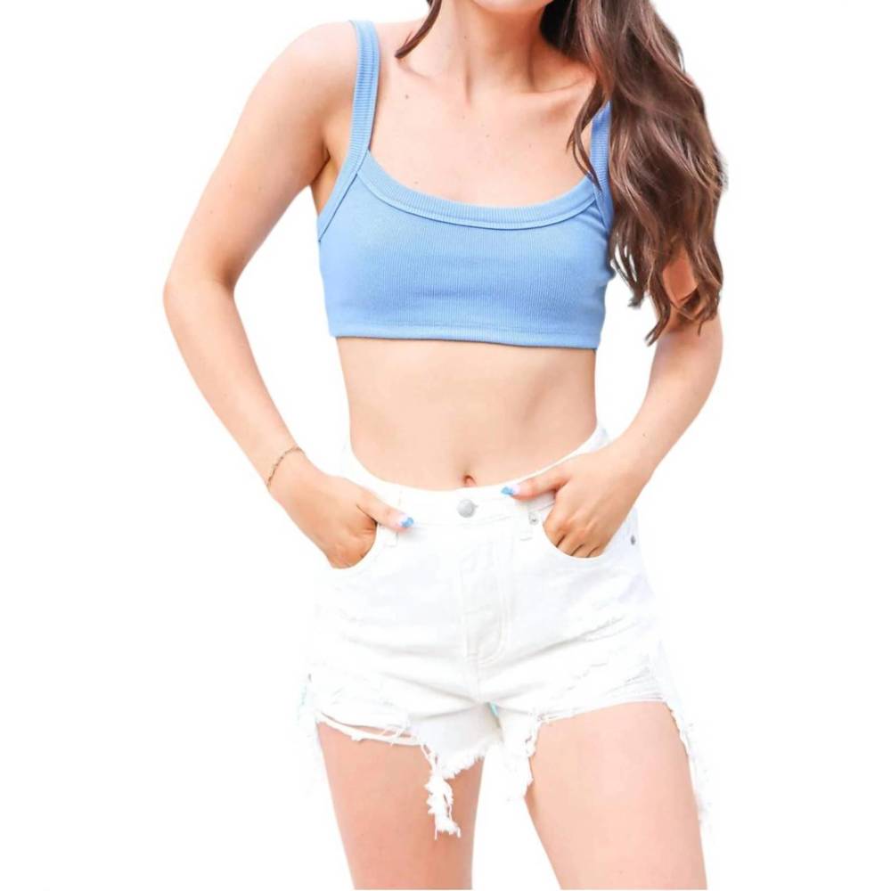 NEW SIGNATURE8 destroyed denim shorts in off white - Picture 2 of 5